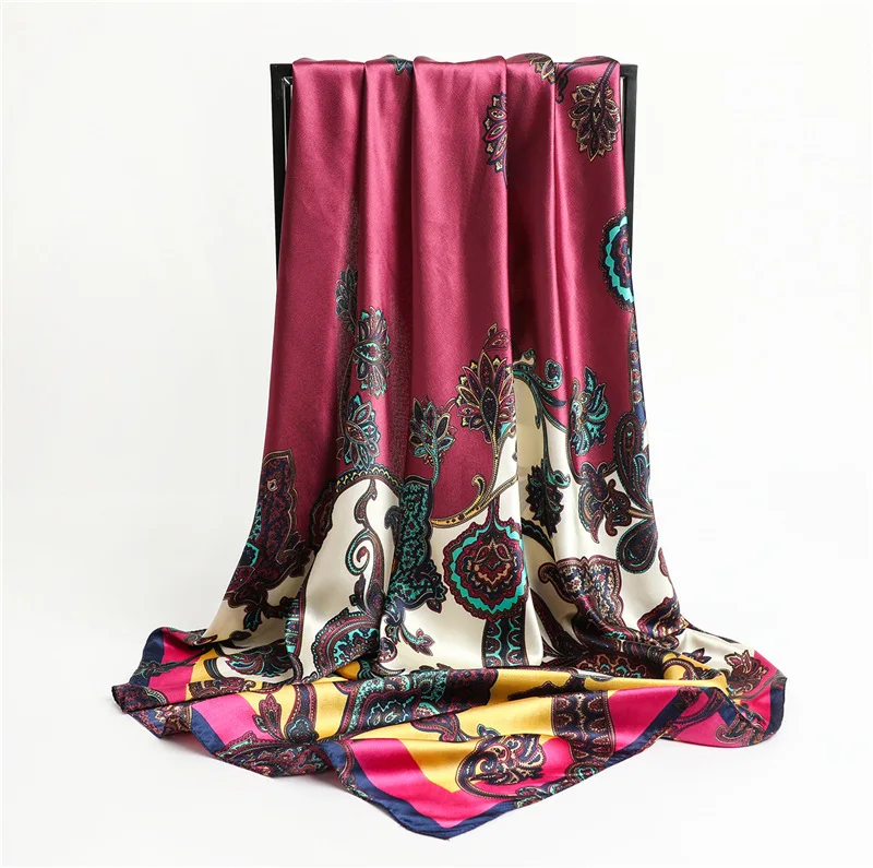 Square Scarf New Lady Hair Silk Scarves Pashmina Shawl and Wraps Female Bandanna Large Hijab Fashion Women Headkerchief Foulard
Square Scarf New Lady Hair Silk Scarves Pashmina Shawl and Wraps Female Bandanna Large Hijab Fashion Women Headkerchief Foulard