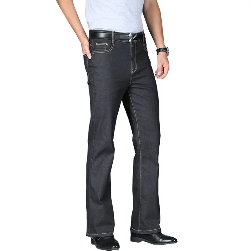 Men's Jeans Boot Cut Leg Flared Loose Fit High Waist Male Designer Classic thin Denim Jeans Black Jeans
Men's Jeans Boot Cut Leg Flared Loose Fit High Waist Male Designer Classic thin Denim Jeans Black Jeans