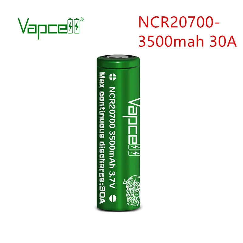 Оригинальная литиевая батарея Vapcell NCR 20700 3500 мАч 30 А 3 7 в перевернутая 2070C ранг № 1