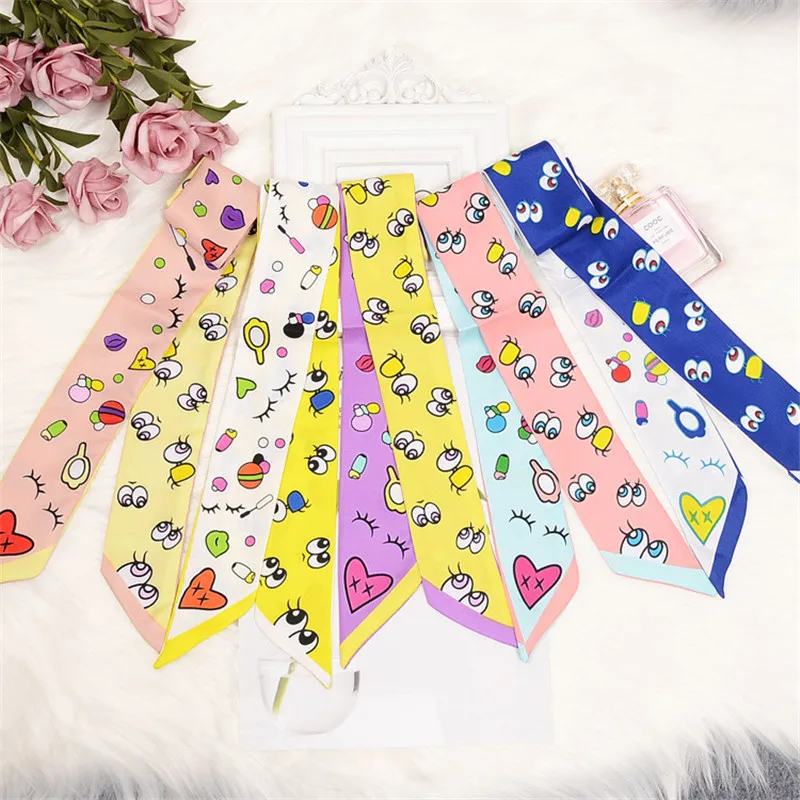 Милый мультяшный принт, роскошная сумка на ремне, шарф для женщин, шелковый шарф, модный головной убор, шарфы, сумка, аксессуары, лента HZ61 
Милый мультяшный принт, роскошная сумка на ремне, шарф для женщин, шелковый шарф, модный головной убор, шарфы, сумка, аксессуары, лента HZ61