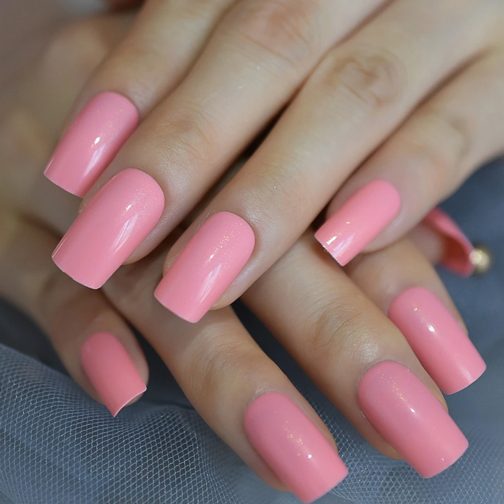 Light Pink Square Finger Nails Pearl Shimmer Stylish Fake Nails Medium Solid Color Lady DIY Nail Art Tips 24CT
Light Pink Square Finger Nails Pearl Shimmer Stylish Fake Nails Medium Solid Color Lady DIY Nail Art Tips 24CT