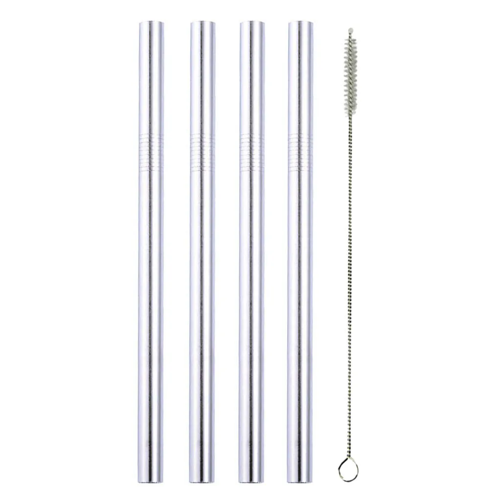 4pcs Reusable Drinking Straw Set Straight Bent Stainless Steel High Quality Metal Straw With Cleaner Brush Bar Accessories
4pcs Reusable Drinking Straw Set Straight Bent Stainless Steel High Quality Metal Straw With Cleaner Brush Bar Accessories