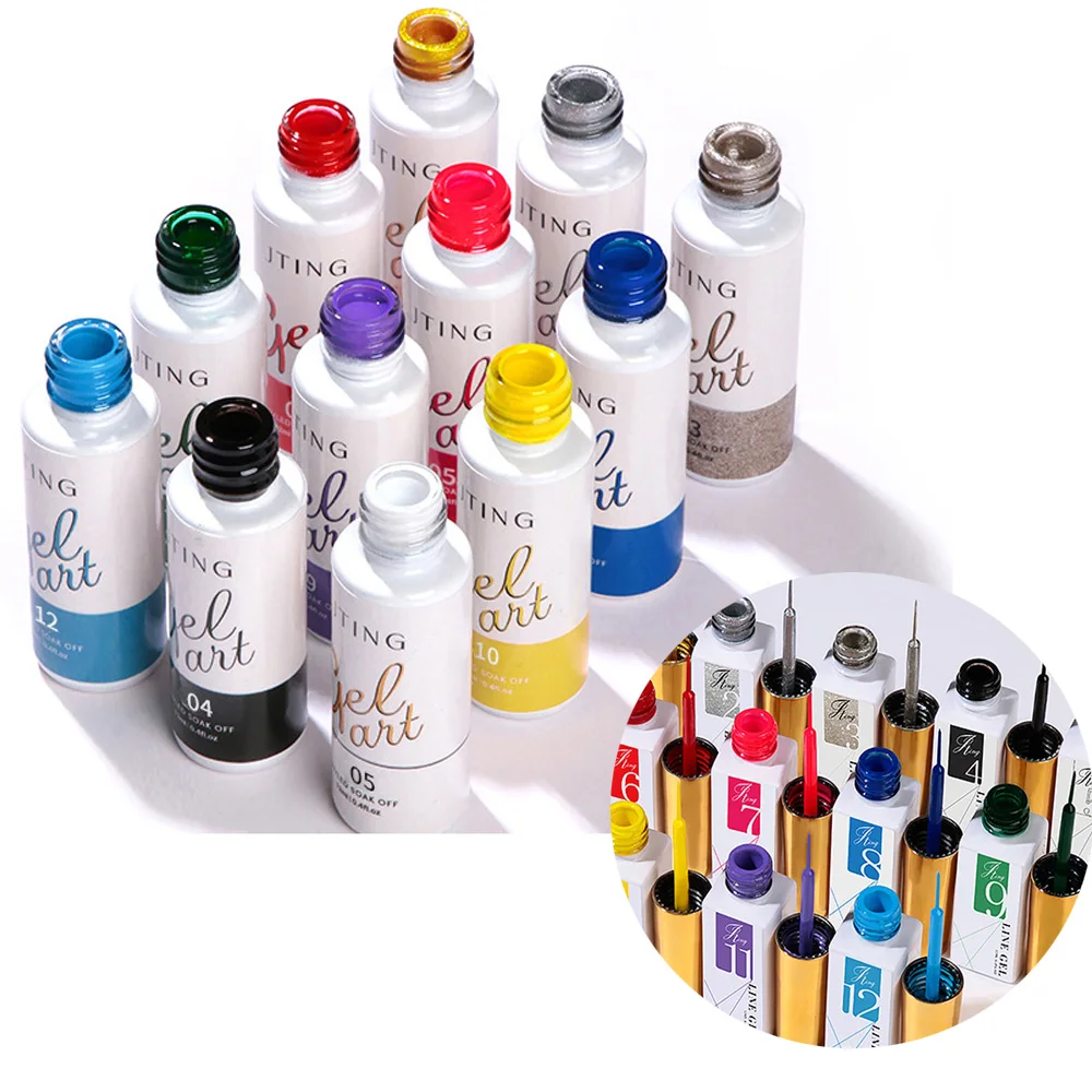 MF 12pc/Set French Nail Color Line Gel Kit (8M/PC) For Polish Nails Manicure Design Long Lasting UV/LED Ink Drawing Gels #2021
MF 12pc/Set French Nail Color Line Gel Kit (8M/PC) For Polish Nails Manicure Design Long Lasting UV/LED Ink Drawing Gels #2021