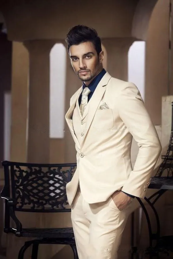 New Arrival One Button Notch Lapel Beige Men Suits High Quality Custume Homme Fashion Terno Masculino Wedding Party Prom Suits
New Arrival One Button Notch Lapel Beige Men Suits High Quality Custume Homme Fashion Terno Masculino Wedding Party Prom Suits