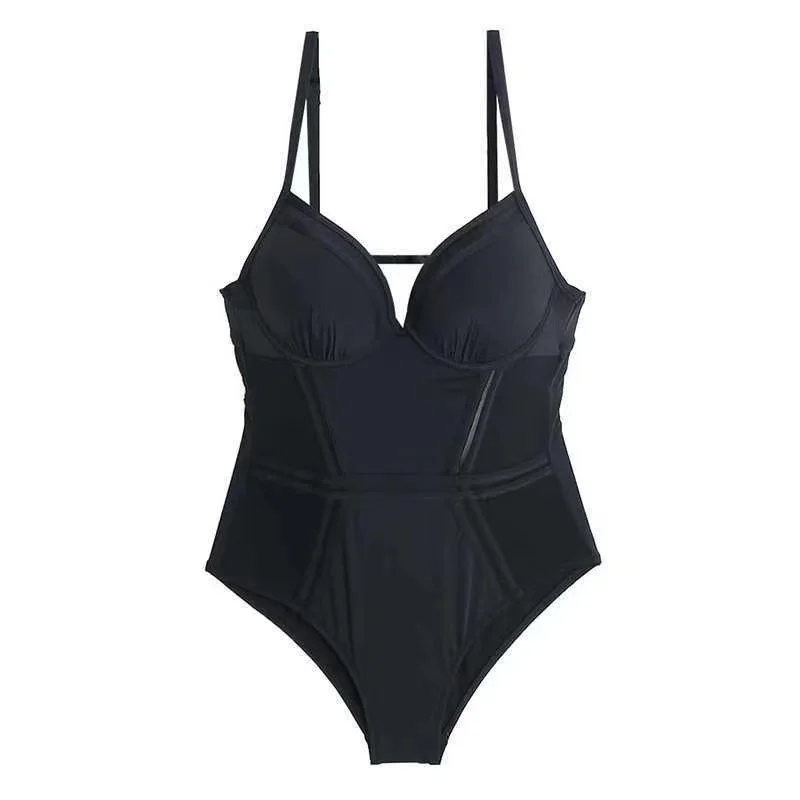 The new fashion sexy conjoined body is thin, covering the belly, small breasts gathered sexy swimsuit halter swimwear
The new fashion sexy conjoined body is thin, covering the belly, small breasts gathered sexy swimsuit halter swimwear