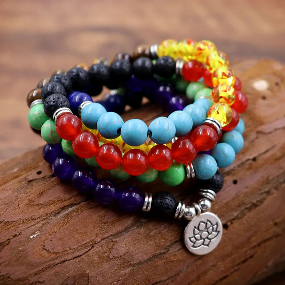 Women Men Bracelets 108 Mala Beads Multicolor Natural Stones Wristband & Necklace Natural Jewelry Wrap Bracelet
Women Men Bracelets 108 Mala Beads Multicolor Natural Stones Wristband & Necklace Natural Jewelry Wrap Bracelet