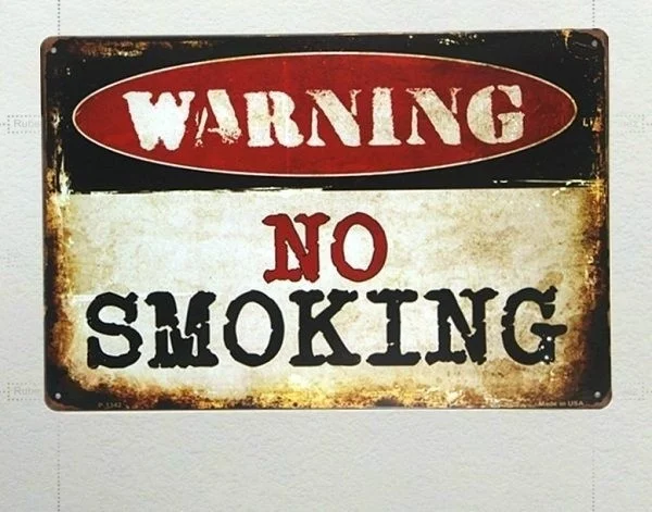 

Retro tin paintings 1-pc Warning "no Smoking" Metal Sign Wall Decor Garage Shop Bar Living Room