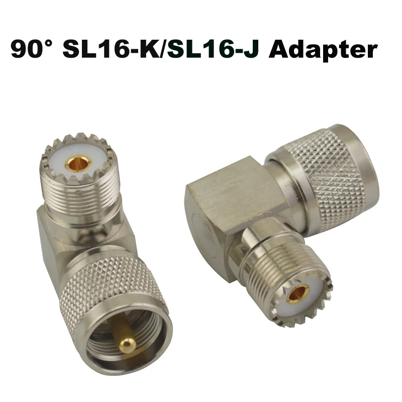 SL16-K (UHF SO239 Female)/SL16-J (PL259 UHF Male) jack 90 RIGHT angle RF Adapter walkie talkie connector
SL16-K (UHF SO239 Female)/SL16-J (PL259 UHF Male) jack 90 RIGHT angle RF Adapter walkie talkie connector