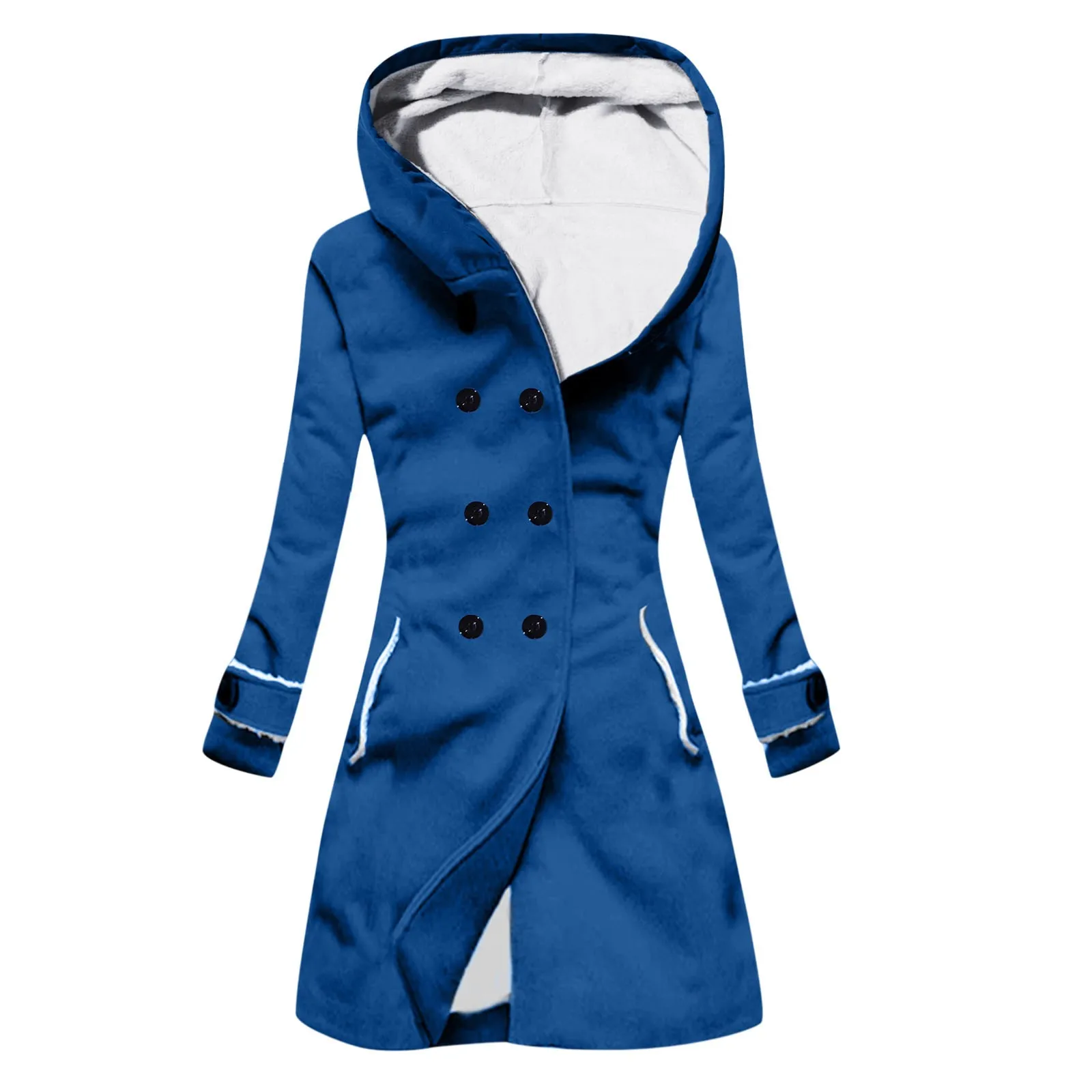 Women Winter Coat Jacket Casual Solid Warm Plush Hooded Coats Double Breasted Pockets Jacket Button Coat
Women Winter Coat Jacket Casual Solid Warm Plush Hooded Coats Double Breasted Pockets Jacket Button Coat