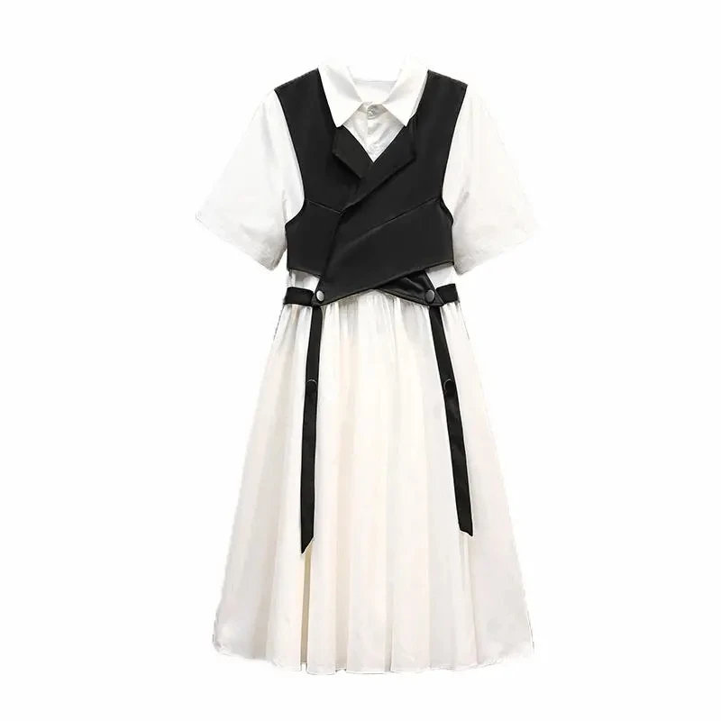 Sister Fara Chic Plus Size Summer Women's Dress 2021 Loose Vest Shirt Dress Two Piece Suit Fashion A-LINE Casual Women's Dresses
Sister Fara Chic Plus Size Summer Women's Dress 2021 Loose Vest Shirt Dress Two Piece Suit Fashion A-LINE Casual Women's Dresses
