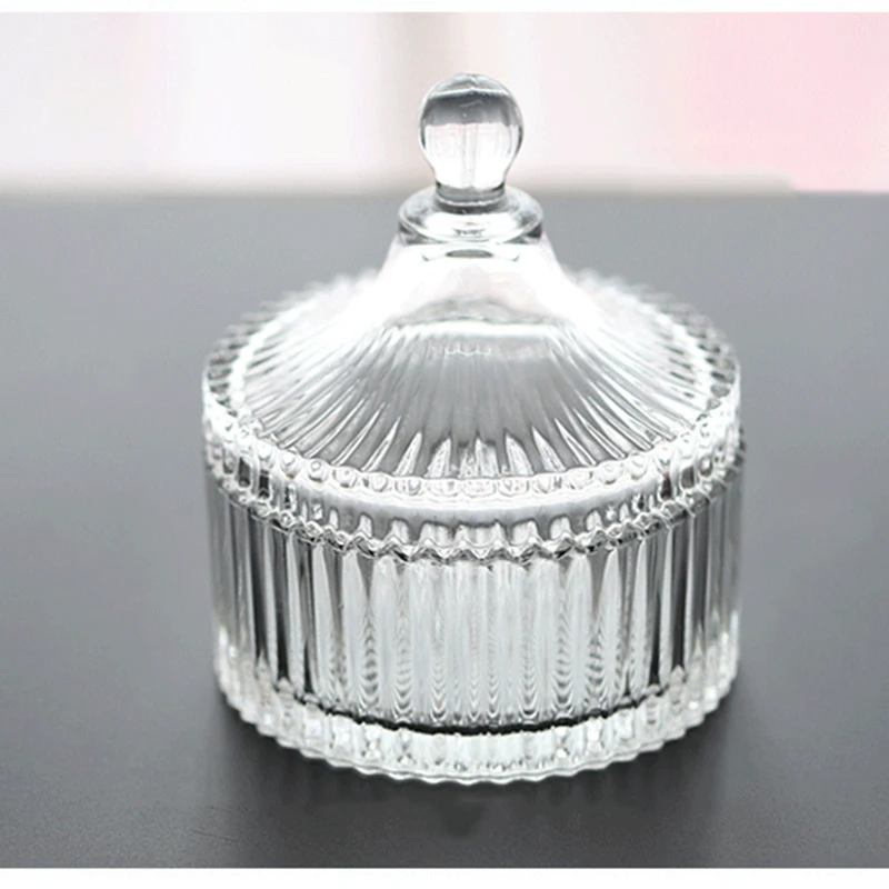 Прозрачный чайный светильник стеклянный подсвечник подарок для свадьбы