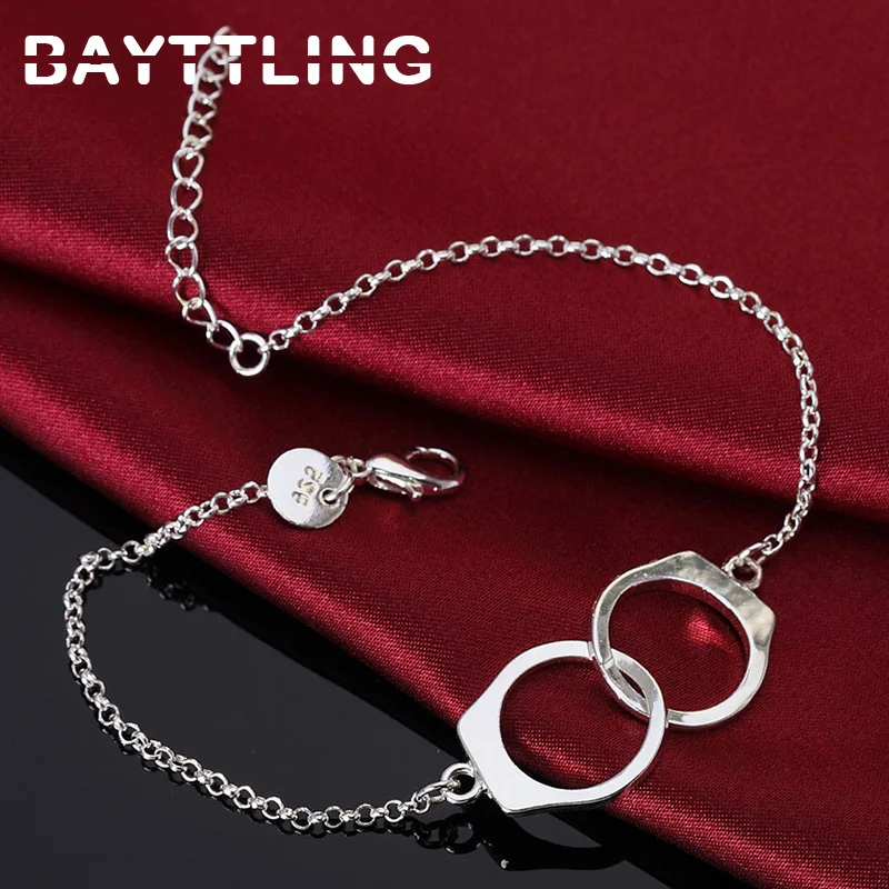 BAYTTLING Silver Color 8 Inch Handcuff Bracelet For Woman Man Fashion Luxury Wedding Gift Jewelry
BAYTTLING Silver Color 8 Inch Handcuff Bracelet For Woman Man Fashion Luxury Wedding Gift Jewelry