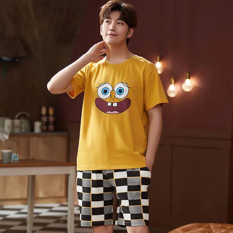 Couple Summer Pajamas Set Men T Shirt Shorts Women Dress Pijama Unit Cotton Home Sleepwear Cartoon Funny Lounge Short Sleeve 3XL
Couple Summer Pajamas Set Men T Shirt Shorts Women Dress Pijama Unit Cotton Home Sleepwear Cartoon Funny Lounge Short Sleeve 3XL