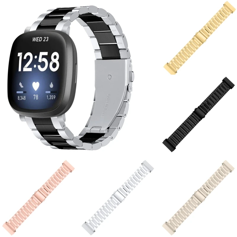 Сменный металлический ремешок для часов из нержавеющей стали для Fitbit Versa 3 / Sense
Сменный металлический ремешок для часов из нержавеющей стали для Fitbit Versa 3 / Sense