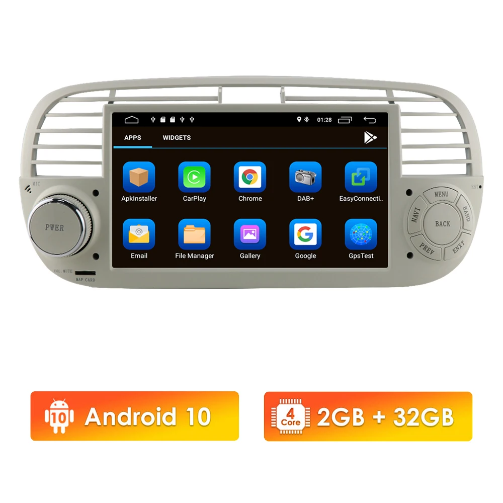 Автомагнитола для FIAT 500, Android 10, 7 дюймов, 2 Гб ОЗУ, 32 Гб ПЗУ, стерео, Wi-Fi, 4G, DSP, RDS, DVR, OBD2, SWC, USB, DAB + 
Автомагнитола для FIAT 500, Android 10, 7 дюймов, 2 Гб ОЗУ, 32 Гб ПЗУ, стерео, Wi-Fi, 4G, DSP, RDS, DVR, OBD2, SWC, USB, DAB +