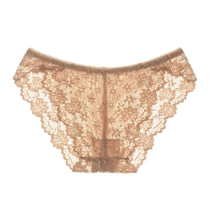 Sexy water soluble lace underwear women's ultra-thin seamless cotton crotch low waist hip lifting transparent briefs
Sexy water soluble lace underwear women's ultra-thin seamless cotton crotch low waist hip lifting transparent briefs