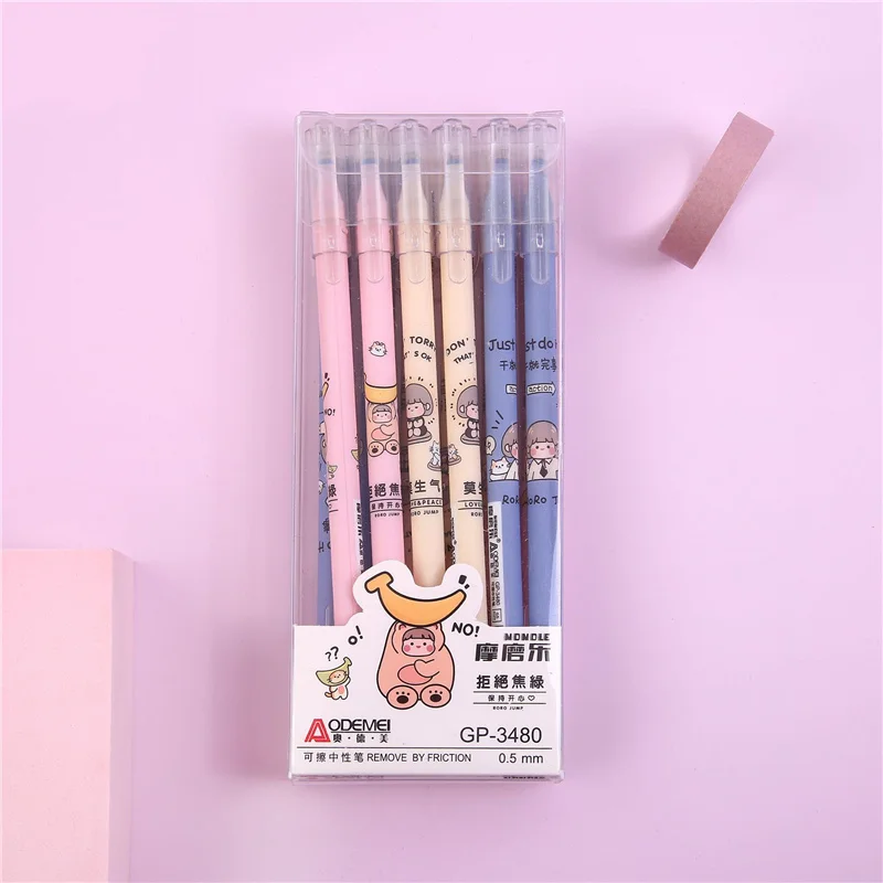 6Pcs/Set kawaii Blue Erasable Gel Pens Set Cute Cartoon Student Washable Handle Gel Pens for Office School Supplies Stationery
6Pcs/Set kawaii Blue Erasable Gel Pens Set Cute Cartoon Student Washable Handle Gel Pens for Office School Supplies Stationery