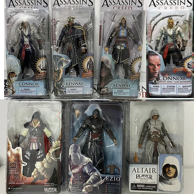 Creed Ezio Altair Connor Haytham Edward Kenway Mohawk Connor Action Figure Model Toys Gift
Creed Ezio Altair Connor Haytham Edward Kenway Mohawk Connor Action Figure Model Toys Gift