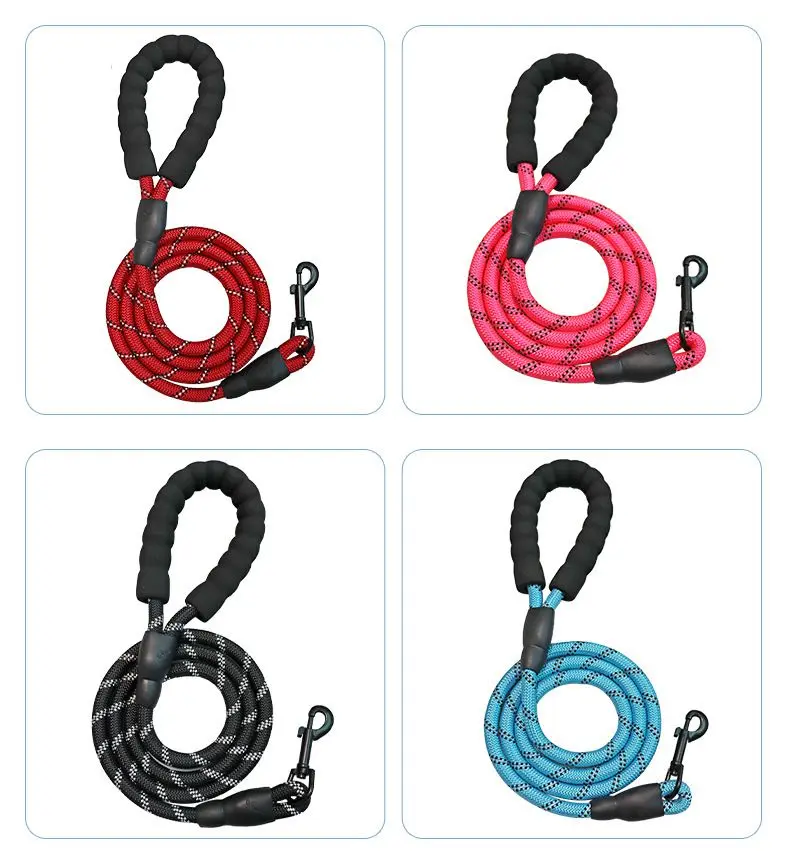 Pet Rope Reflective Strong Nylon 1.5M Long with Padded Handle Dog Leash Heavy Duty Training Durable Nylon Rope Leashes
Pet Rope Reflective Strong Nylon 1.5M Long with Padded Handle Dog Leash Heavy Duty Training Durable Nylon Rope Leashes