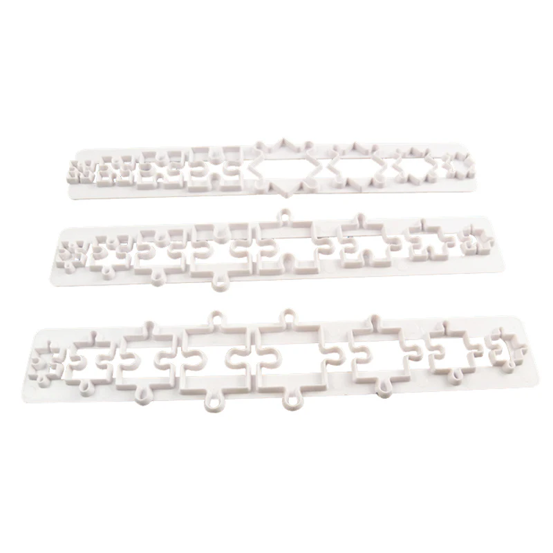 Sugar Biscuit Mold 3Pcs Jigsaw Puzzle Cutter Cookies Chocolates Kitchen Cake Fudge Pastry Baking Accessories Tools Fondant Stamp
Sugar Biscuit Mold 3Pcs Jigsaw Puzzle Cutter Cookies Chocolates Kitchen Cake Fudge Pastry Baking Accessories Tools Fondant Stamp