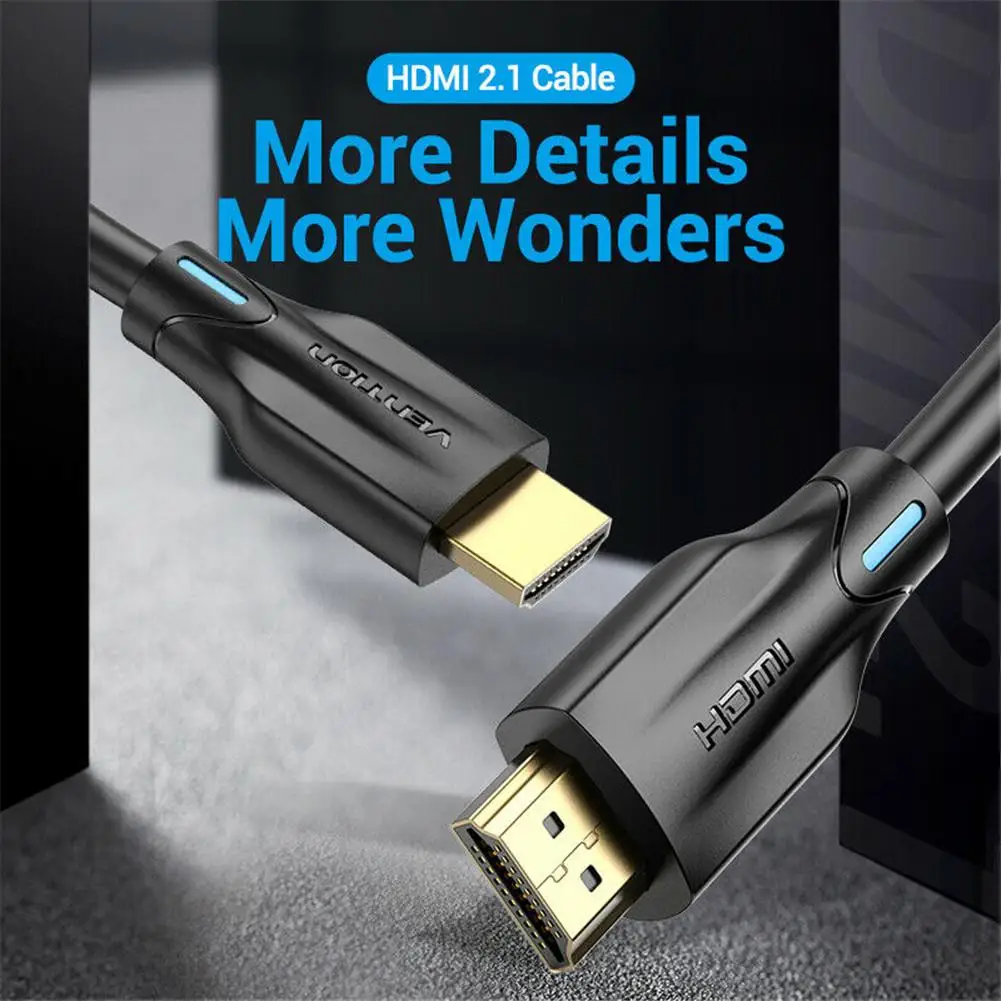 Vention HDMI-compatible 2.1 HD Cable Supoort 8K Resolution Ultra-HD Cinema Experience for Smart Box To TV, PC To Projector
Vention HDMI-compatible 2.1 HD Cable Supoort 8K Resolution Ultra-HD Cinema Experience for Smart Box To TV, PC To Projector