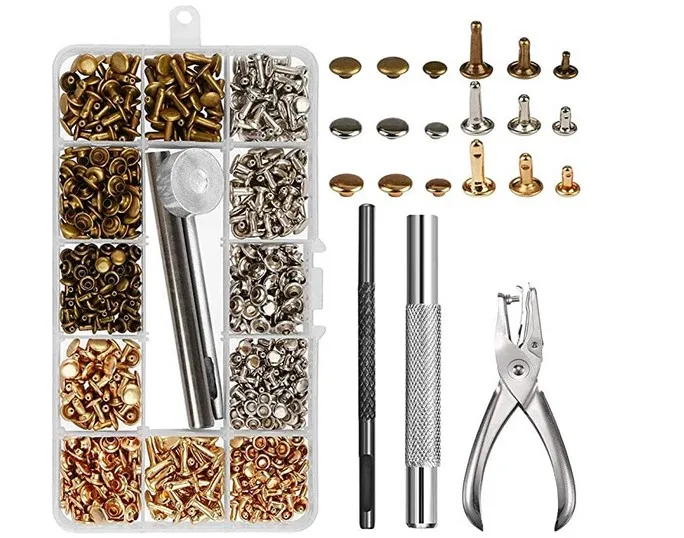 Metal Double Cap Rivets Studs Round Rivet for Leather Craft Bag Belt Clothing Garment Shoes Pet Collar Decor Repair Fixing Tools
Metal Double Cap Rivets Studs Round Rivet for Leather Craft Bag Belt Clothing Garment Shoes Pet Collar Decor Repair Fixing Tools