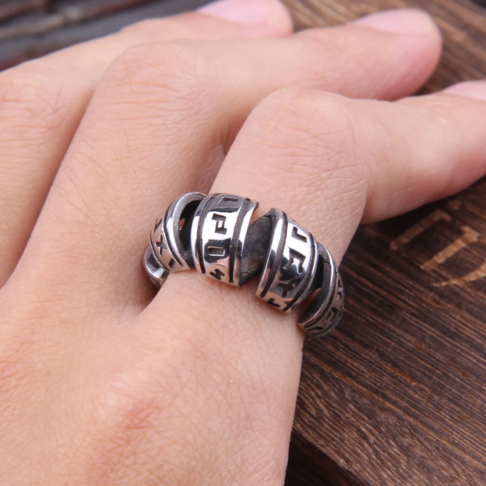 Never Fade viking rune Spiral stainless steel ring smooth fashion popular north europe gift amulet jewelry with wooden box
Never Fade viking rune Spiral stainless steel ring smooth fashion popular north europe gift amulet jewelry with wooden box