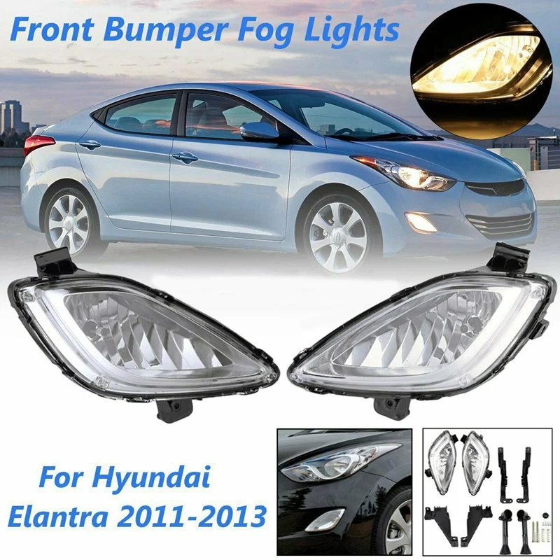 2X Clear Front Bumper Fog Light with 881 Bulbs for Hyundai Elantra 2011 2012 2013
2X Clear Front Bumper Fog Light with 881 Bulbs for Hyundai Elantra 2011 2012 2013