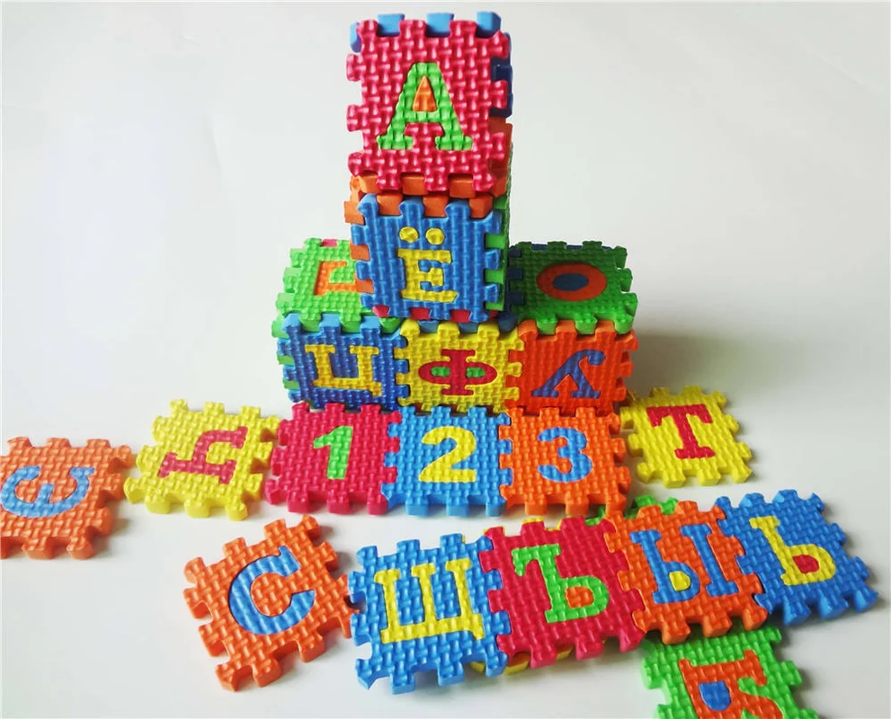 Zhenwei 36 Pcs EVA Russian Alphabet Letters Geometry Jigsaw Mat Mini Foam Board Puzzles 5.5CM Kids Educational Toys
Zhenwei 36 Pcs EVA Russian Alphabet Letters Geometry Jigsaw Mat Mini Foam Board Puzzles 5.5CM Kids Educational Toys