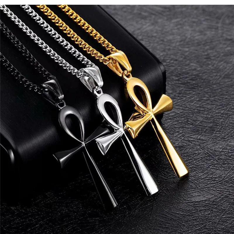 Egypt Ankh Cross Pendant Necklace For Women Men Key of Life Stainless Steel Egyptian Chain Necklace Hip Hop Jewelry Dropshipping
Egypt Ankh Cross Pendant Necklace For Women Men Key of Life Stainless Steel Egyptian Chain Necklace Hip Hop Jewelry Dropshipping