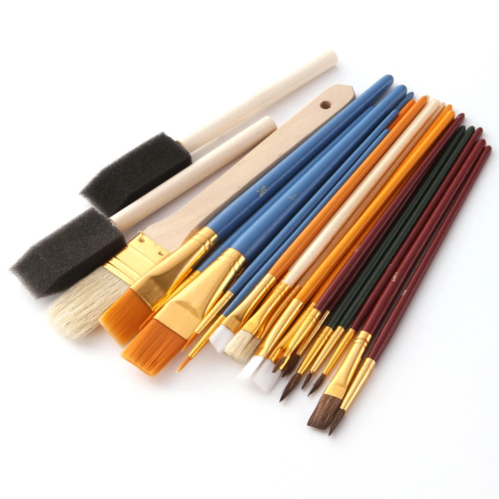 25pcs/set Nylon Hair Oil Painting Paint Brush Artistic Portable Wood Handles Art Supplies Drawing Watercolor Set Multi-Purpose
25pcs/set Nylon Hair Oil Painting Paint Brush Artistic Portable Wood Handles Art Supplies Drawing Watercolor Set Multi-Purpose