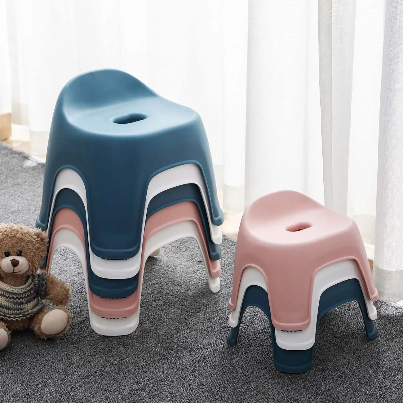 Plastic Backrest Stool Living Room Non-slip Change Shoe Bench Kindergarten Kids Child Study Stool Household Thicken Square Stool
Plastic Backrest Stool Living Room Non-slip Change Shoe Bench Kindergarten Kids Child Study Stool Household Thicken Square Stool