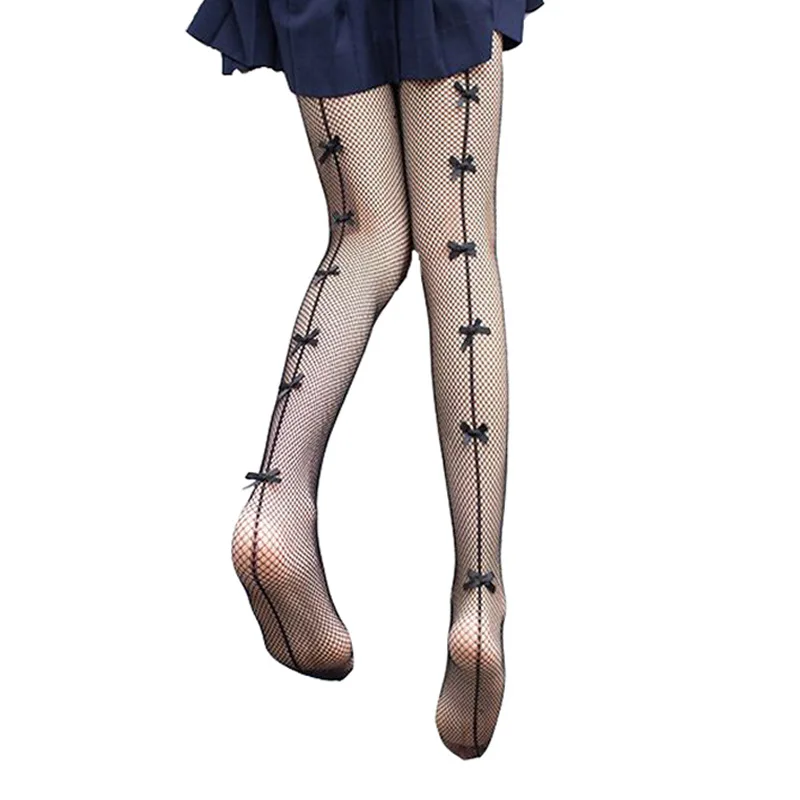 Cute Bow Pantyhose Fishnet Stockings Tights Women Sexy Temptation Back Line Design Tights Elastic Black Female Hosiery
Cute Bow Pantyhose Fishnet Stockings Tights Women Sexy Temptation Back Line Design Tights Elastic Black Female Hosiery