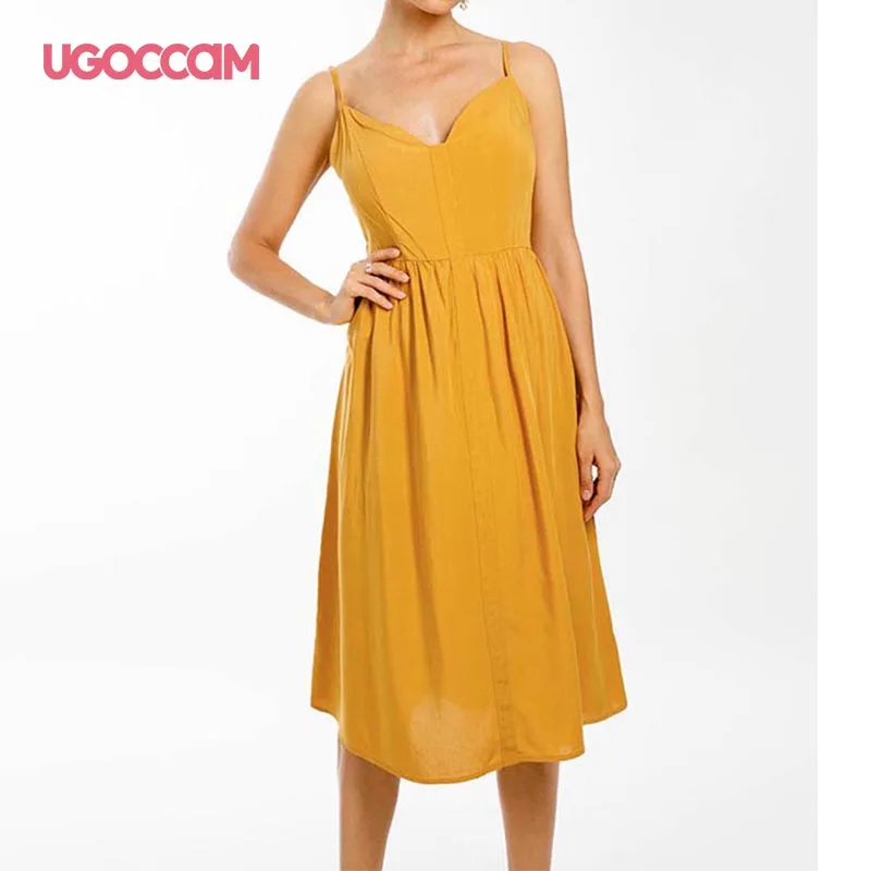 UGOCCAM летнее женское платье 2021 V-образный вырез в винтажном стиле без рукавов с открытой спиной Элегантные вечерние пикантные пляжное платье ...
UGOCCAM летнее женское платье 2021 V-образный вырез в винтажном стиле без рукавов с открытой спиной Элегантные вечерние пикантные пляжное платье ...