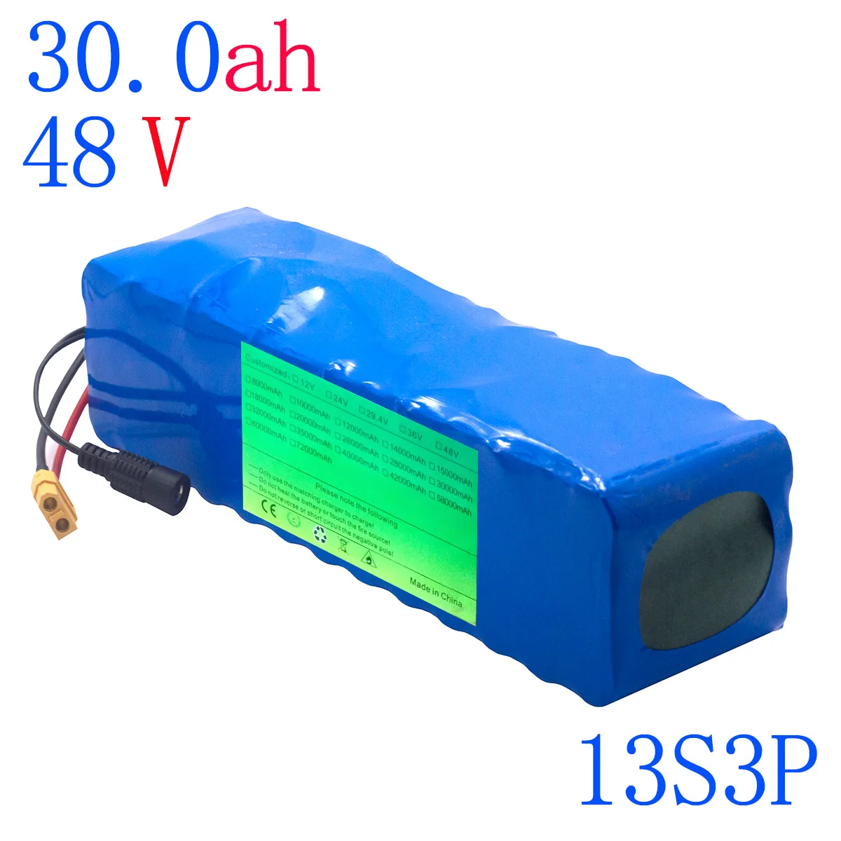 Rechargeable Electric Bicycle Battery Pack 48v 15Ah 18650 13S 3P With 15A BMS Suitable For Motors Less Than 500W
Rechargeable Electric Bicycle Battery Pack 48v 15Ah 18650 13S 3P With 15A BMS Suitable For Motors Less Than 500W