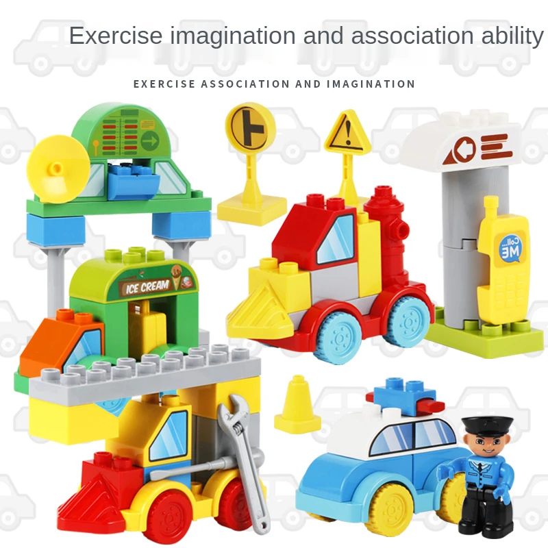 58pcs Colorful Diy Car Traffic Large Building Block Sets Engineering Robot Brick Assembling Educational Toys For Kids Gifts
58pcs Colorful Diy Car Traffic Large Building Block Sets Engineering Robot Brick Assembling Educational Toys For Kids Gifts