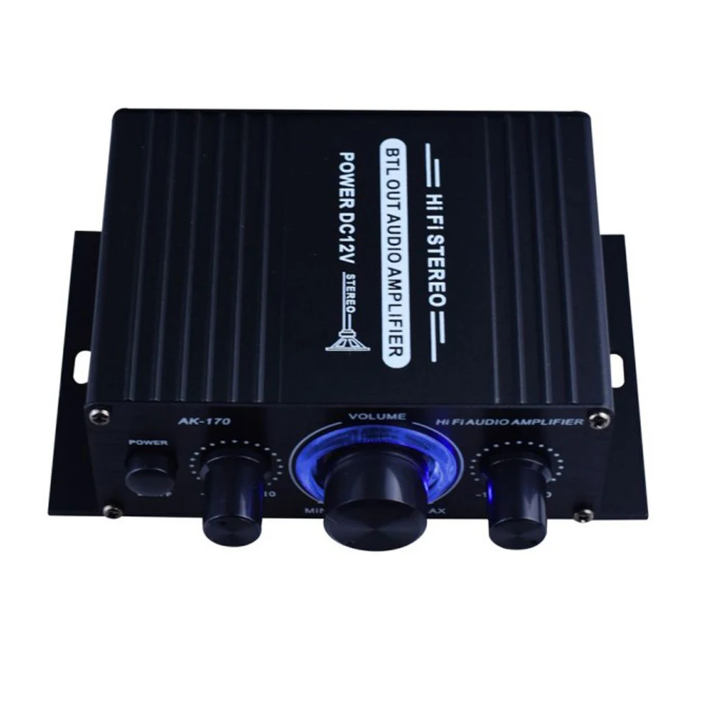 Accessories Power Amplifier Black Aluminum alloy AK170 400W Bluetooth HiFi Stereo Music
Accessories Power Amplifier Black Aluminum alloy AK170 400W Bluetooth HiFi Stereo Music