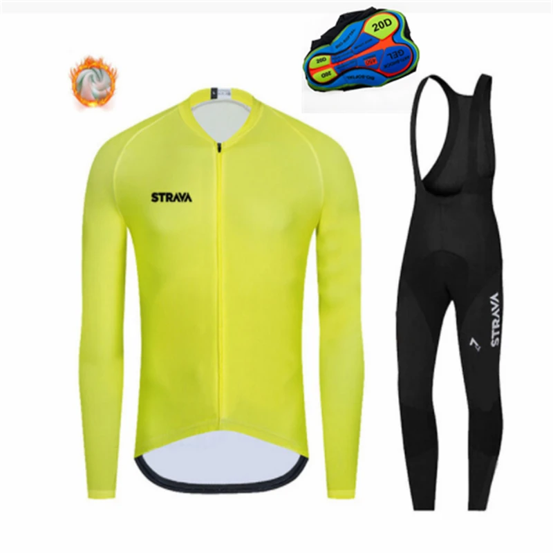 STRAVA Custom Logo Name Designed Long Sleeve Winter Fleece Bike Kits Cycling Suit Clothing Thermal Jersey Jacket Bib Pants Sets
STRAVA Custom Logo Name Designed Long Sleeve Winter Fleece Bike Kits Cycling Suit Clothing Thermal Jersey Jacket Bib Pants Sets
