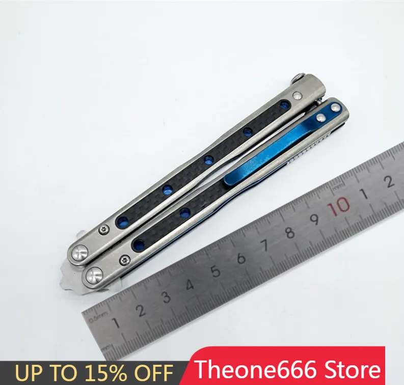 Baliplus BM51 V4 Butterfly Knife Trainer Bushings Sandwich Titanium+Carbon Fiber Handle D2 Blade EDC Pocket Tactical Knife Gift
Baliplus BM51 V4 Butterfly Knife Trainer Bushings Sandwich Titanium+Carbon Fiber Handle D2 Blade EDC Pocket Tactical Knife Gift