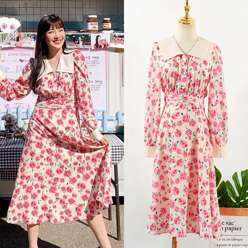 Женское офисное платье Kpop в Корейском стиле знаменитостей с высокой талией и цветочным принтом свободные летние модные женские платья сред...
Женское офисное платье Kpop в Корейском стиле знаменитостей с высокой талией и цветочным принтом свободные летние модные женские платья сред...