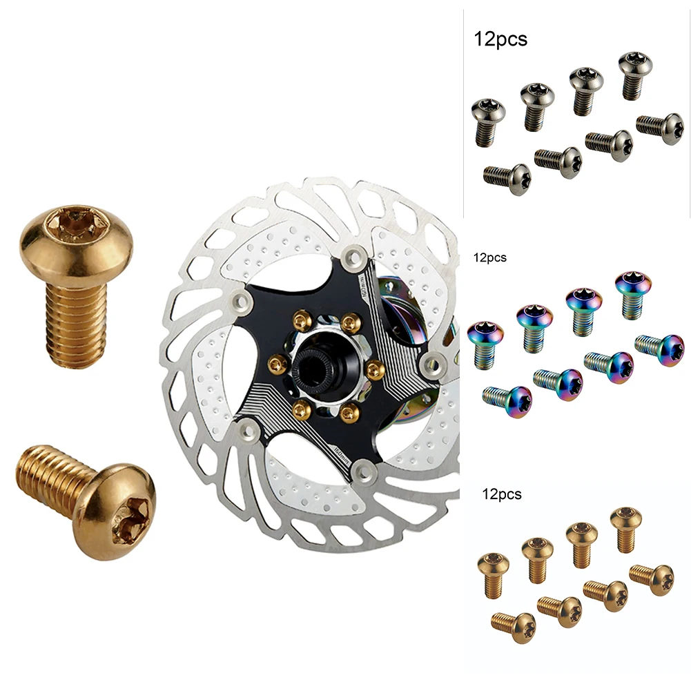 12PCS/Boxed KRSEC MTB Road Bike Color Disc Brake Rotor Screw Bolts Cycling M5x10mm High-strength Alloy Steel T25 Bicycle Brake
12PCS/Boxed KRSEC MTB Road Bike Color Disc Brake Rotor Screw Bolts Cycling M5x10mm High-strength Alloy Steel T25 Bicycle Brake