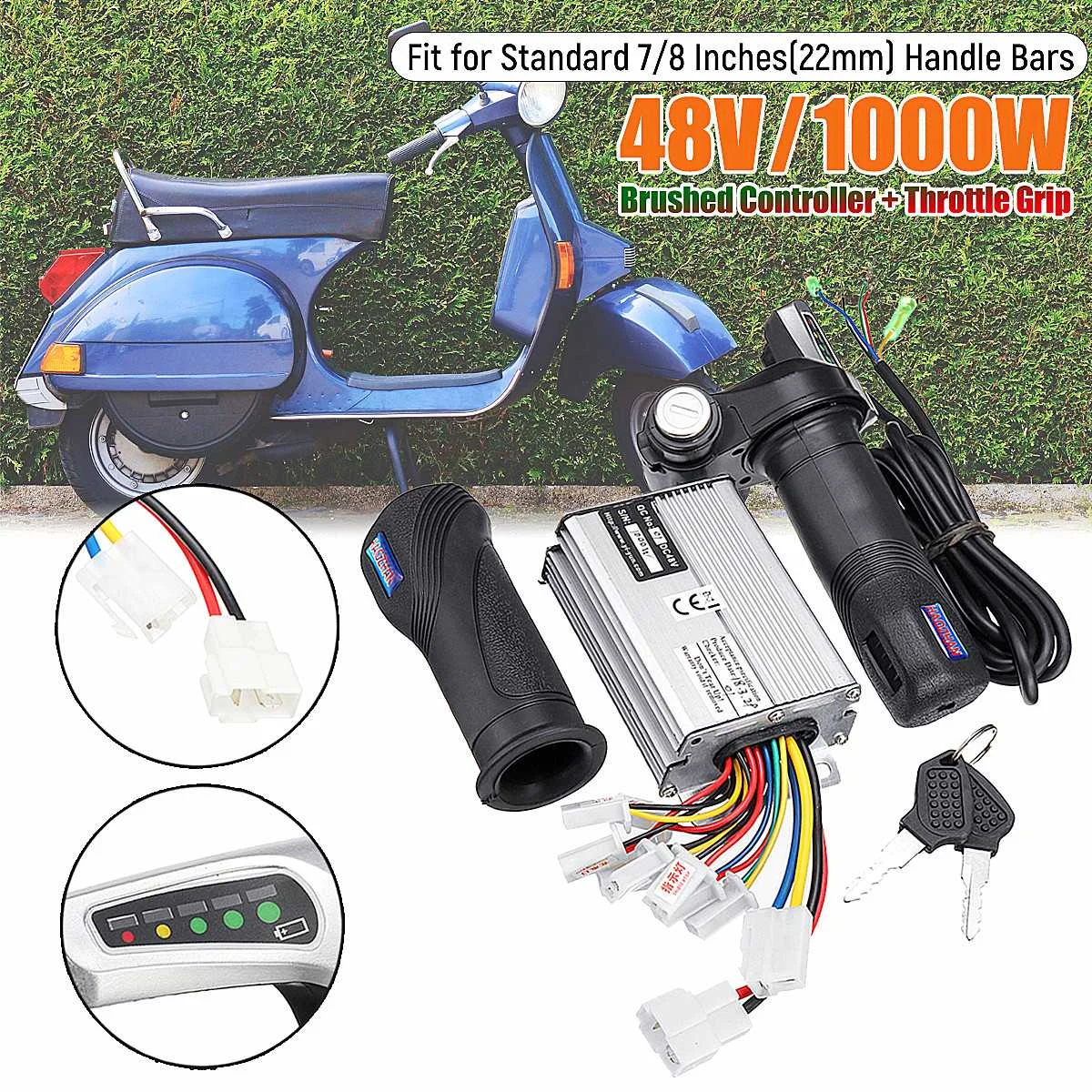48V Electric Bike Scooter Motor Brushed Controller Box Speed With Throttle Twist Grips Electric Bicycle E-bike Accessory
48V Electric Bike Scooter Motor Brushed Controller Box Speed With Throttle Twist Grips Electric Bicycle E-bike Accessory