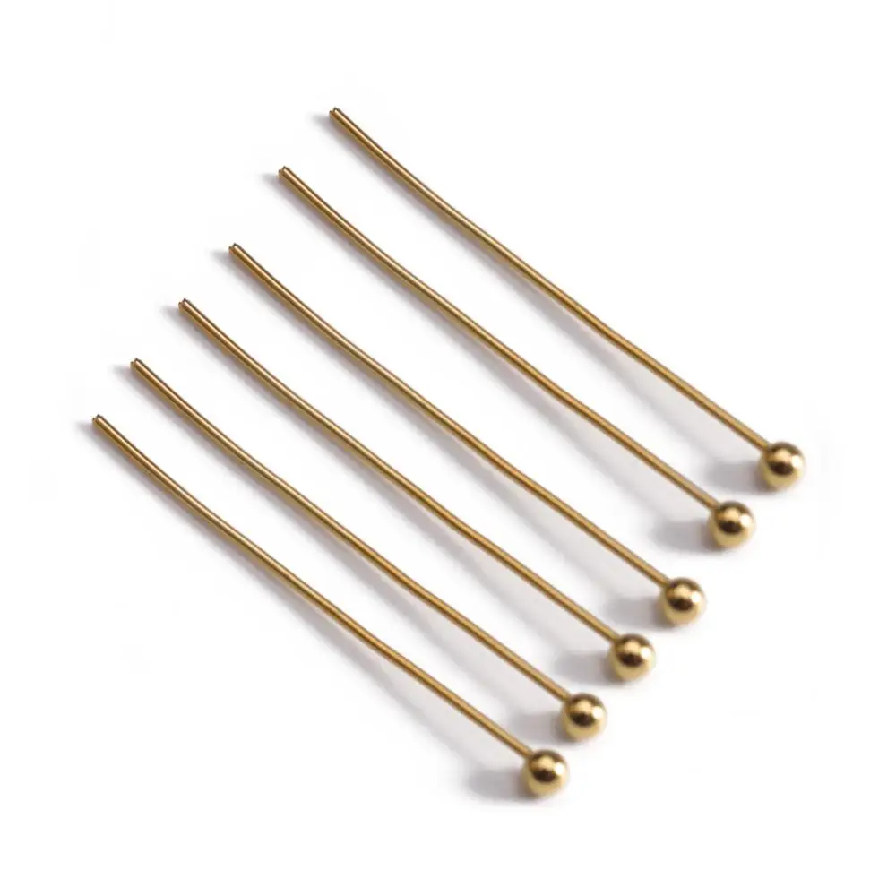 200pcs/lot 20 25 30 40 50 mm Gold Silver Metal Ball Head Pins For Diy Jewelry Making Head pins Findings Dia 0.5mm Supplies
200pcs/lot 20 25 30 40 50 mm Gold Silver Metal Ball Head Pins For Diy Jewelry Making Head pins Findings Dia 0.5mm Supplies