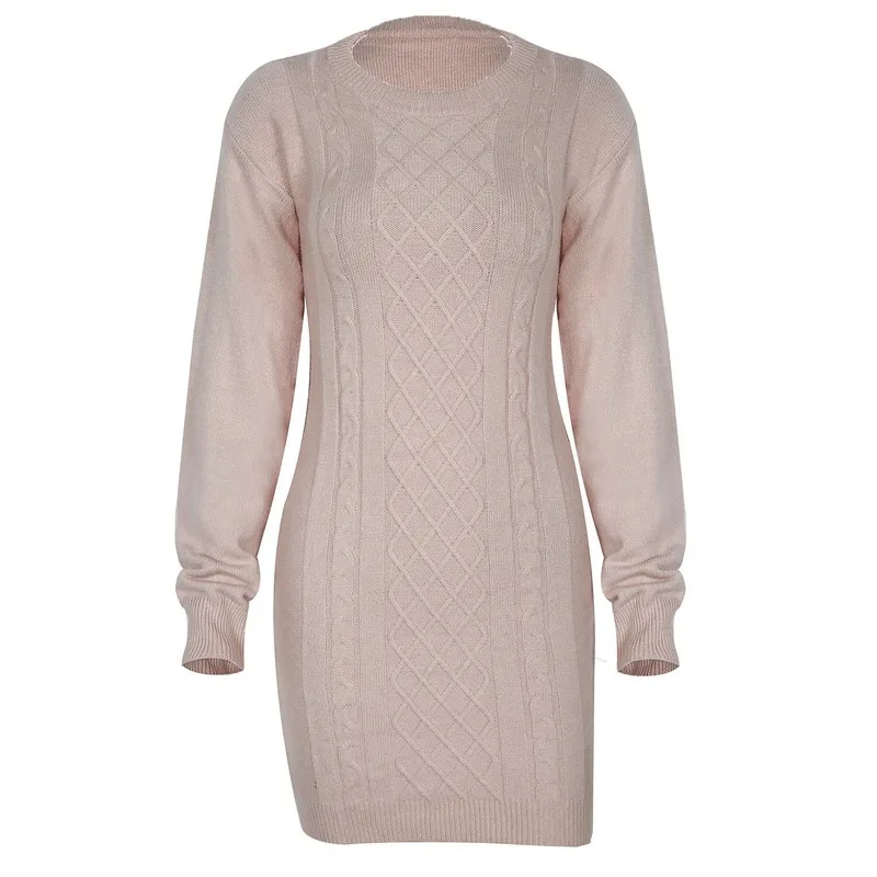 Knitted Sweater Dress Women 2020 Autumn O Neck Batwing Sleeve Pullovers Fashionable Open Waist Medium Length Bottoming Dress
Knitted Sweater Dress Women 2020 Autumn O Neck Batwing Sleeve Pullovers Fashionable Open Waist Medium Length Bottoming Dress