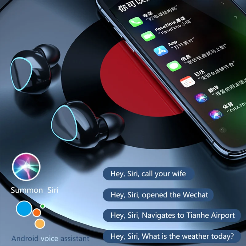 TWS Bluetooth 5.1 Earphones Charging Box Wireless Headphone 9D Stereo Sports Waterproof Earbuds Headsets With Microphone
TWS Bluetooth 5.1 Earphones Charging Box Wireless Headphone 9D Stereo Sports Waterproof Earbuds Headsets With Microphone