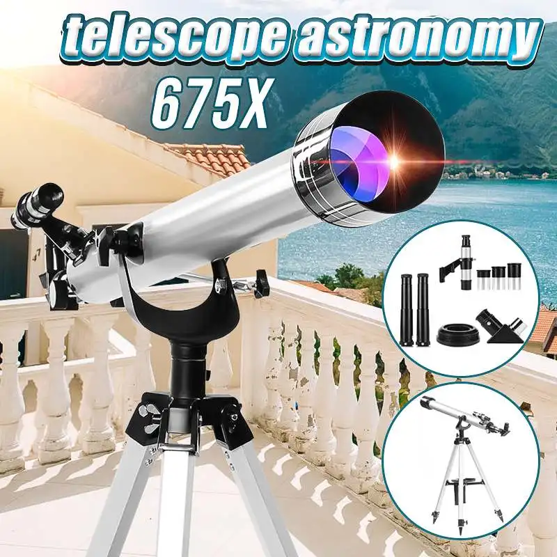 675x Astronomical Refractive Zooming Telescope Sky Monocular With Tripod for Space Celestial Observation Monocular/Binoculars
675x Astronomical Refractive Zooming Telescope Sky Monocular With Tripod for Space Celestial Observation Monocular/Binoculars