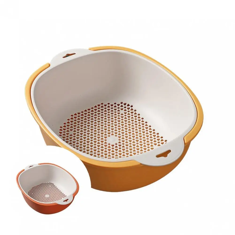 Washing Strainer Bowl Stackable Thicken Convenient Use Washing Strainer Bowl Draining Bowl Vegetable Colander 1 Set
Washing Strainer Bowl Stackable Thicken Convenient Use Washing Strainer Bowl Draining Bowl Vegetable Colander 1 Set