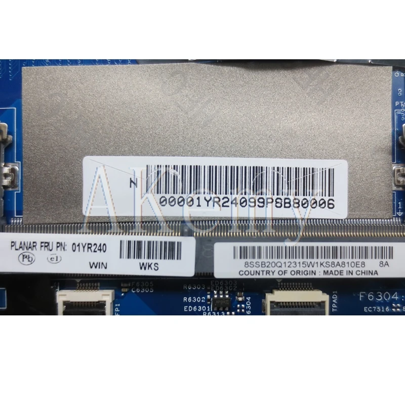 Laptop motherboard For Lenovo Thinkpad T580 Core SR3L9 i5-8350U Mainboard 17812-1 01YR250
Laptop motherboard For Lenovo Thinkpad T580 Core SR3L9 i5-8350U Mainboard 17812-1 01YR250