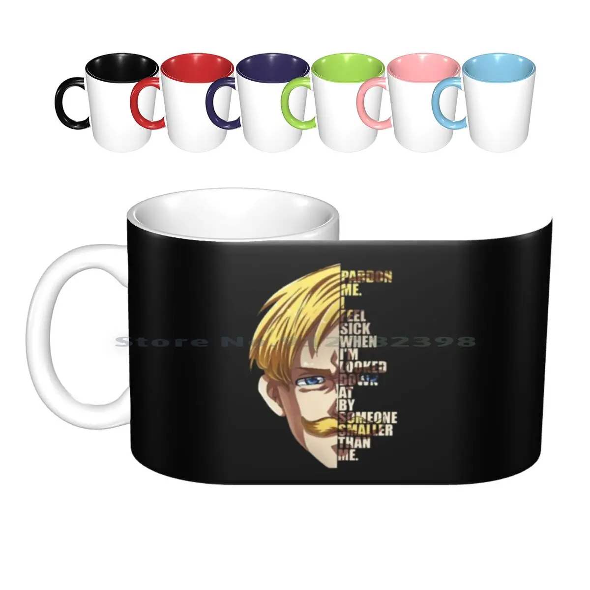 

Escanor-Seven Deadly Sins Ceramic Mugs Coffee Cups Milk Tea Mug Escanor Seven Deadly Sins Nanatsu No Taizai Manga Anime