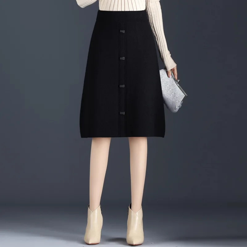 2020 Autumn & Winter New Arrival Elastic High Waist Slim Simple Black All-match Women A-line Knitted Bag Hip Skirt Free Shipping
2020 Autumn & Winter New Arrival Elastic High Waist Slim Simple Black All-match Women A-line Knitted Bag Hip Skirt Free Shipping